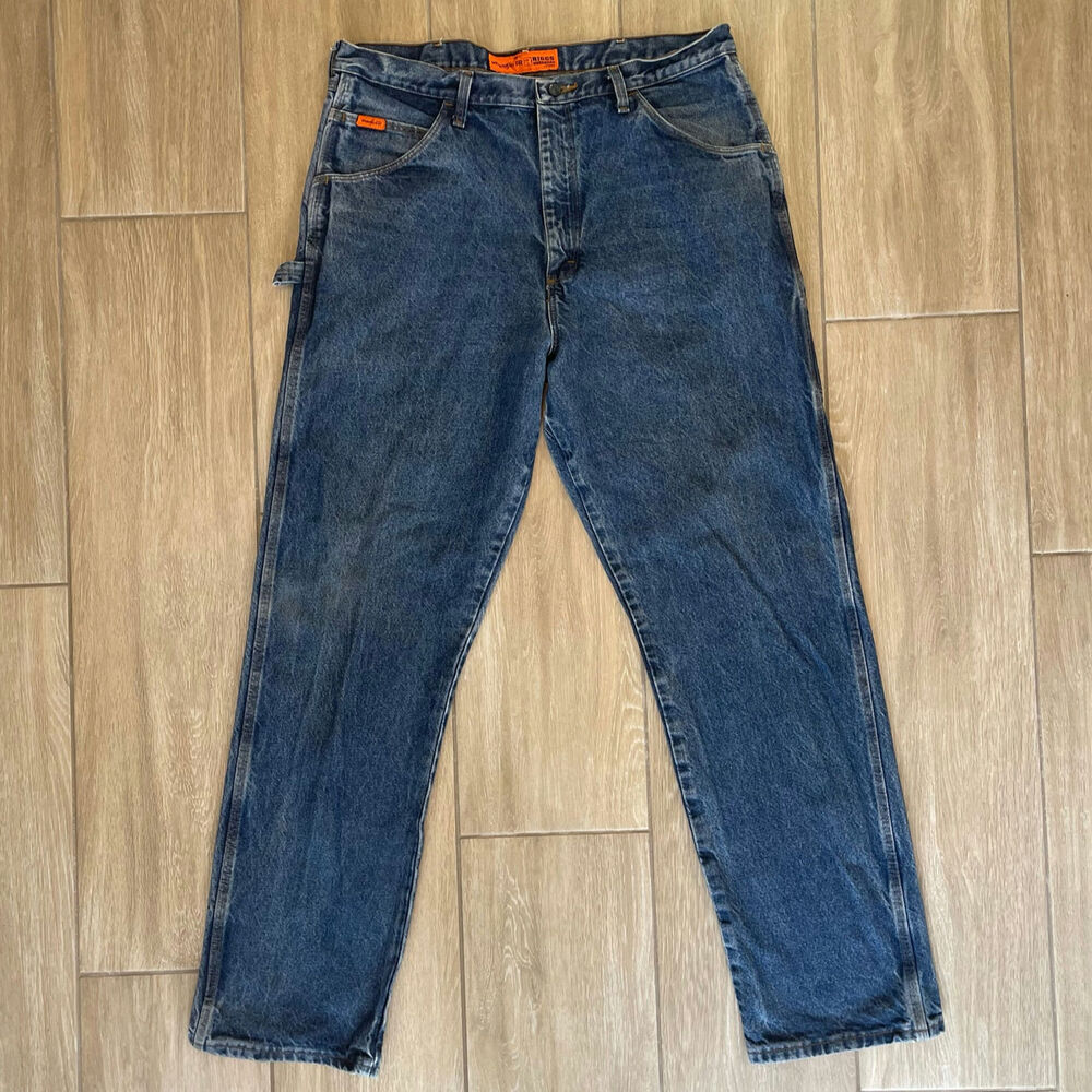 Wrangler FR Riggs Workwear Jeans 38x36 Flame Resistant Carpenter Denim